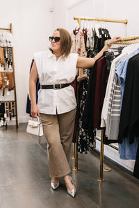 Habitual - SLEEVELESS BUTTON DOWN SHIRT