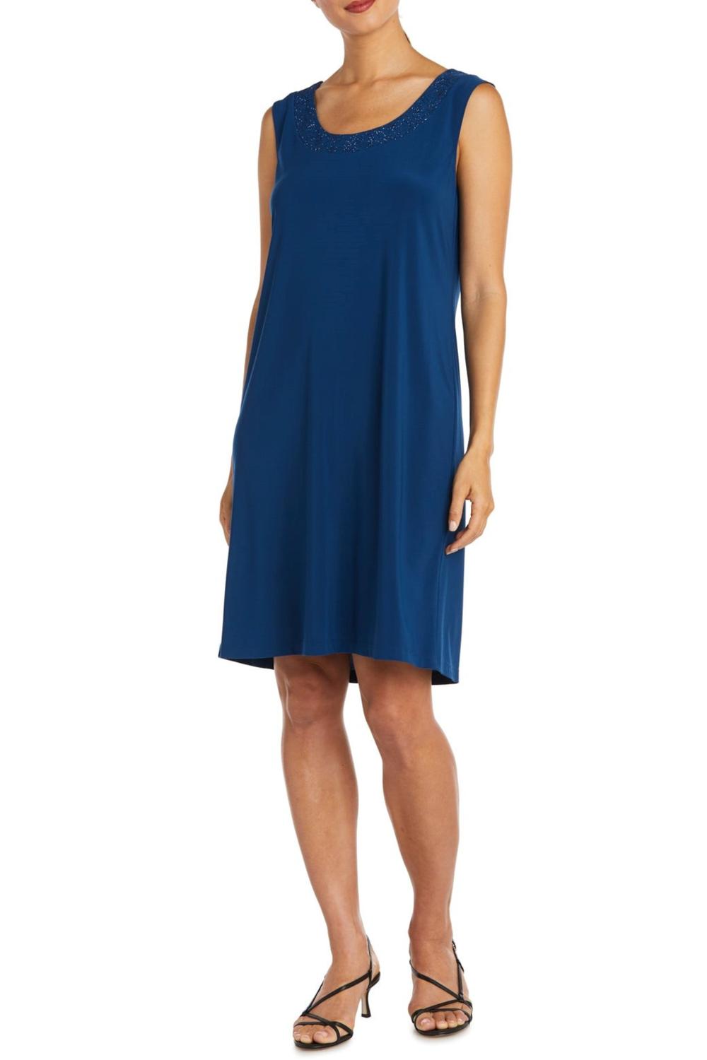 R&M Richards - Shimmery Three Fourth Sleeve Jacket Dress