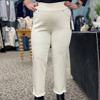 Multiples - Fringe Hem Ankle Pant