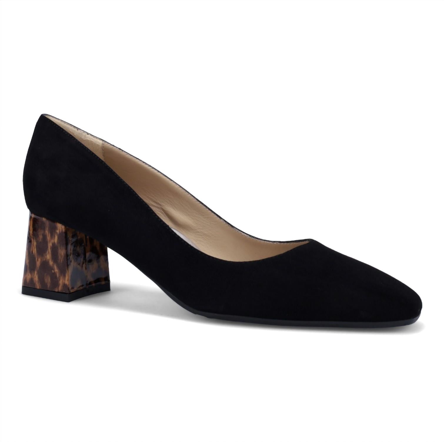 Ron White Women's Lucille Pump Heel in onyx - women's heels - detail view