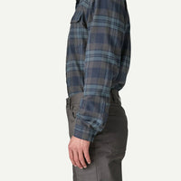 Patagonia Lightweight Fjord Flannel Shirt in smolder blue - men's shirt - alternate view