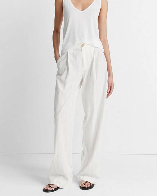 Vince - Striped Pleated Trouser