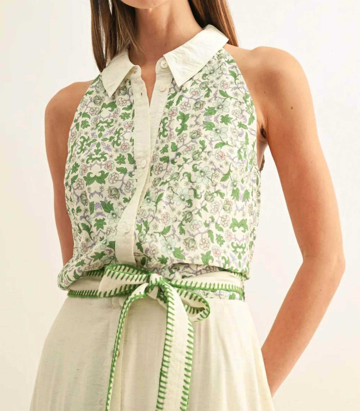 Adelyn Rae - BAILEE HALTER SHIRT