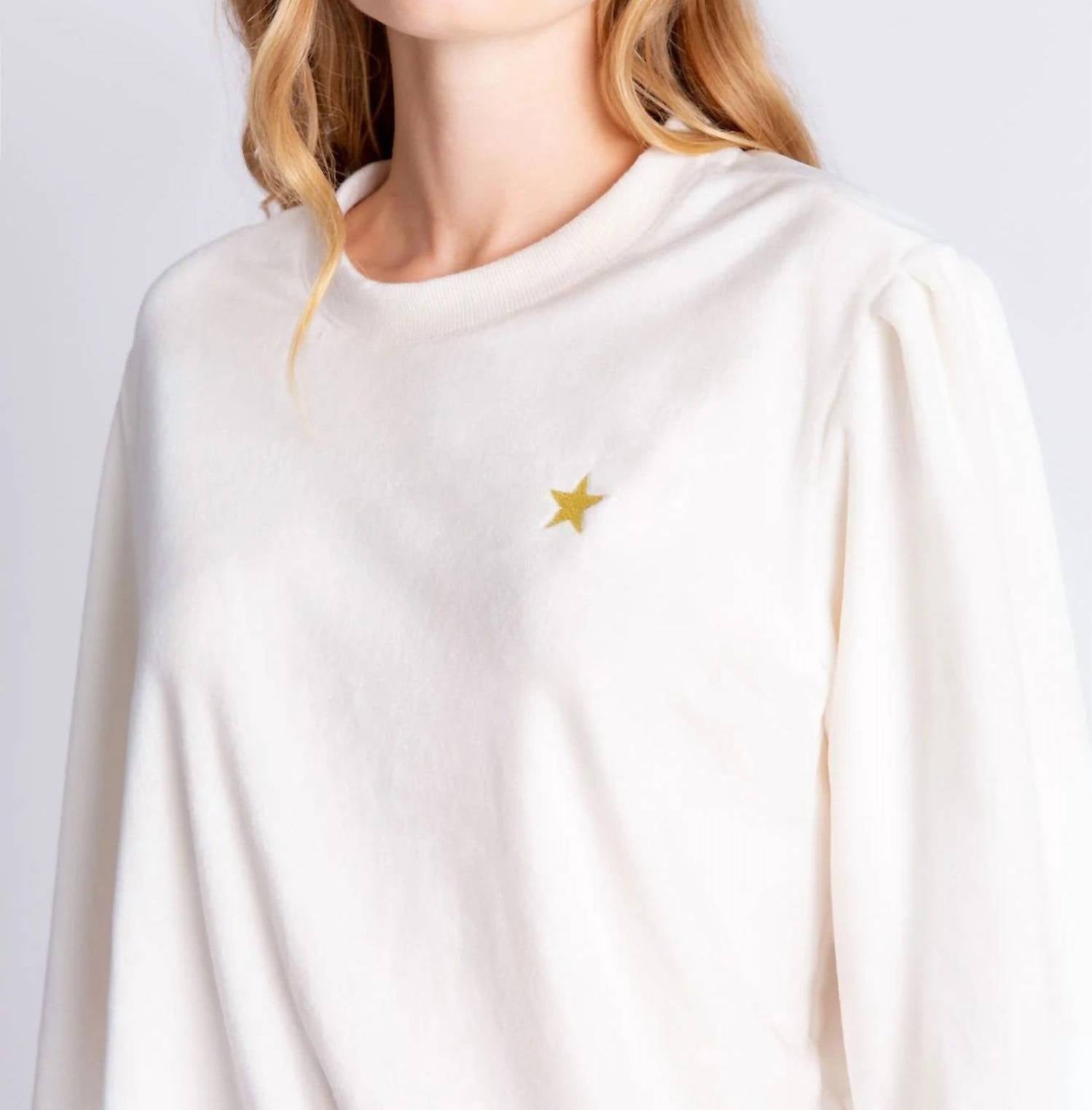 Pj Salvage - Velour Vanity Long Sleeve Lounge Top