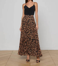 L'Agence - Torin Pleated Maxi Skirt
