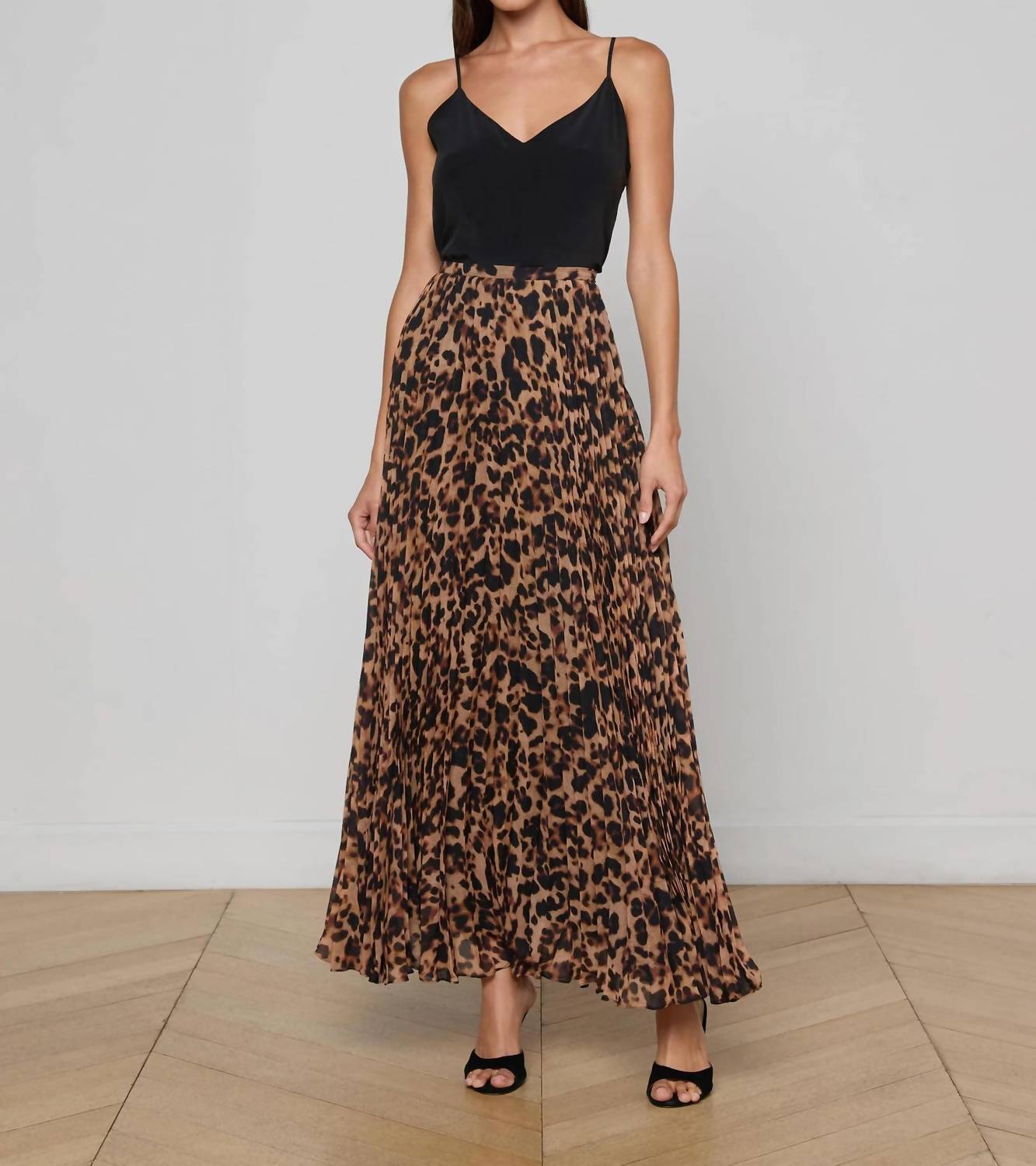 L'Agence - Torin Pleated Maxi Skirt