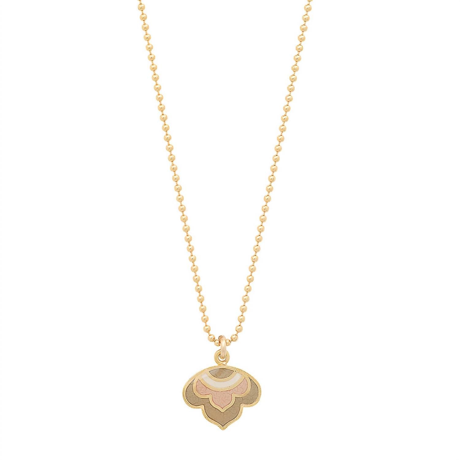 Jessica Elliot - Women's Enameled Lotus Pendant Necklace