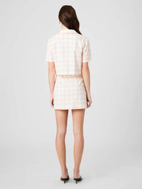 French Connection - Aspen Linen Gingham Belted Skirt