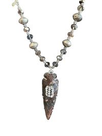 A Rare Bird - Women's Stone Arrowhead Necklace