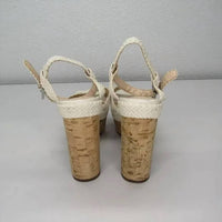 SCHUTZ Women's Platform Braided Strap Sandal in white - women's heels - alternate view