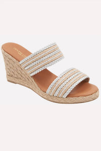Andre Assous - Women's Nolita Metallic Raffia Wedges