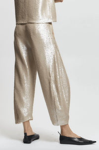 Saint Art Shane Sequin Barrel Pant in pearl - women's pants - alternate view