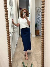 Voyageur By Mersea - Aix Linen Midi Skirt