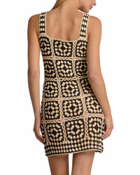 Elan - Crochet Square Neck Swim Cover Up Dress