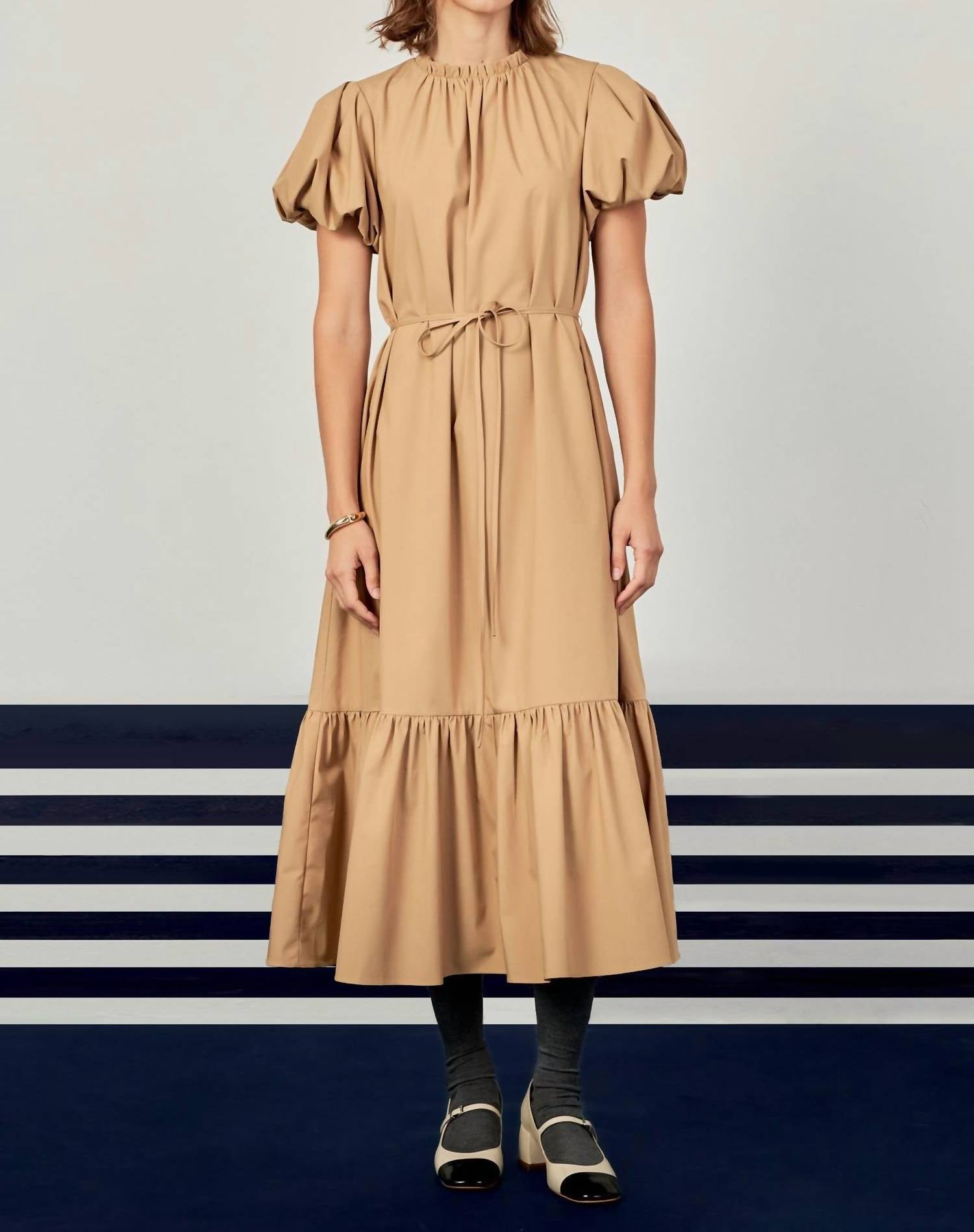 English Factory - Skinny Belted Midi Dress