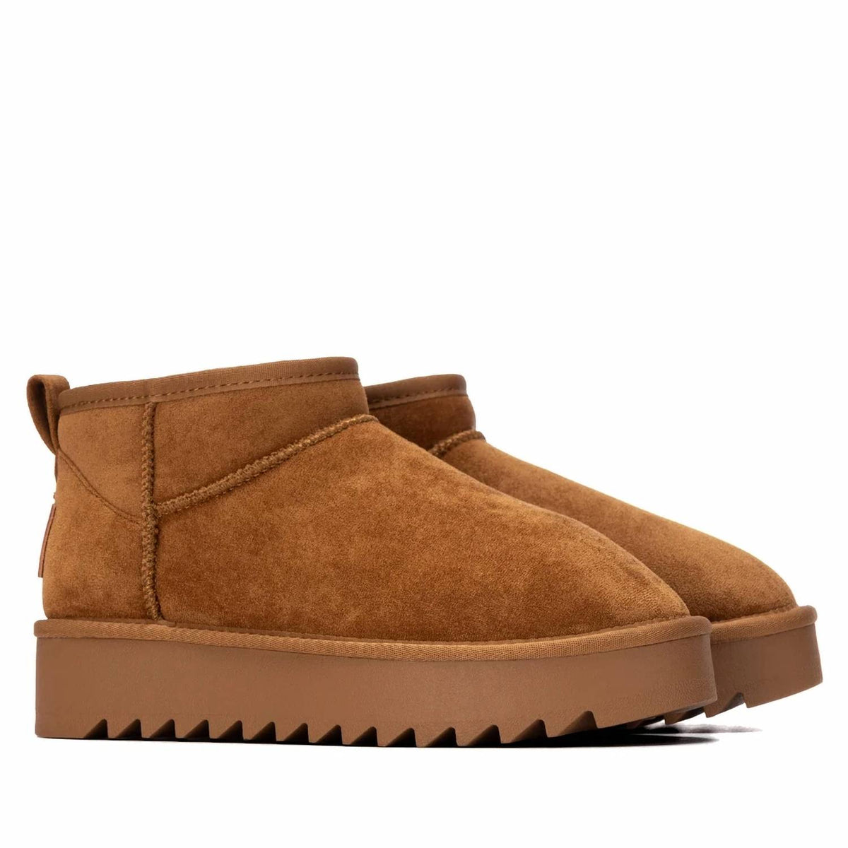 Refresh - Women's Casual Platform Suede Ankle Booties