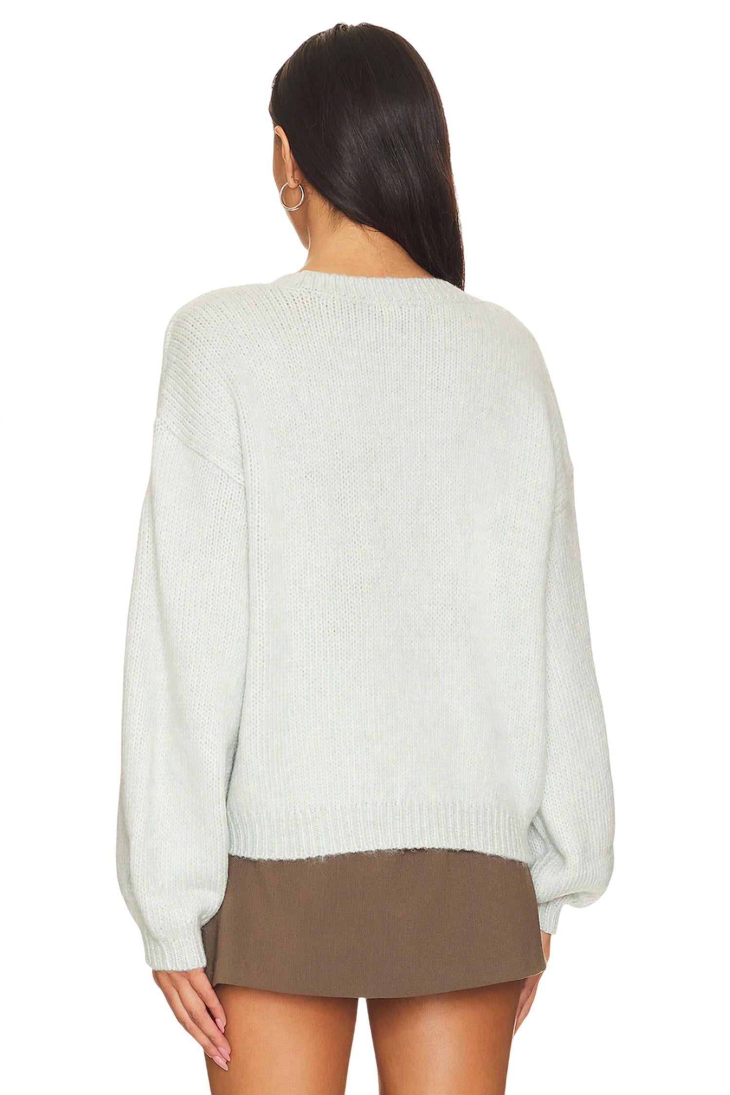 STEVE MADDEN Colette Sweater in jade cream - women's sweater - alternate view