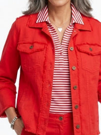 Multiples - Fringe Trim Jacket