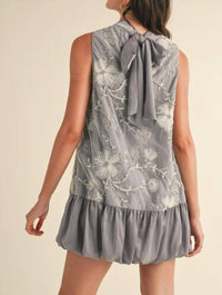 &Merci - Bubble Hem Embellished Mini Dress