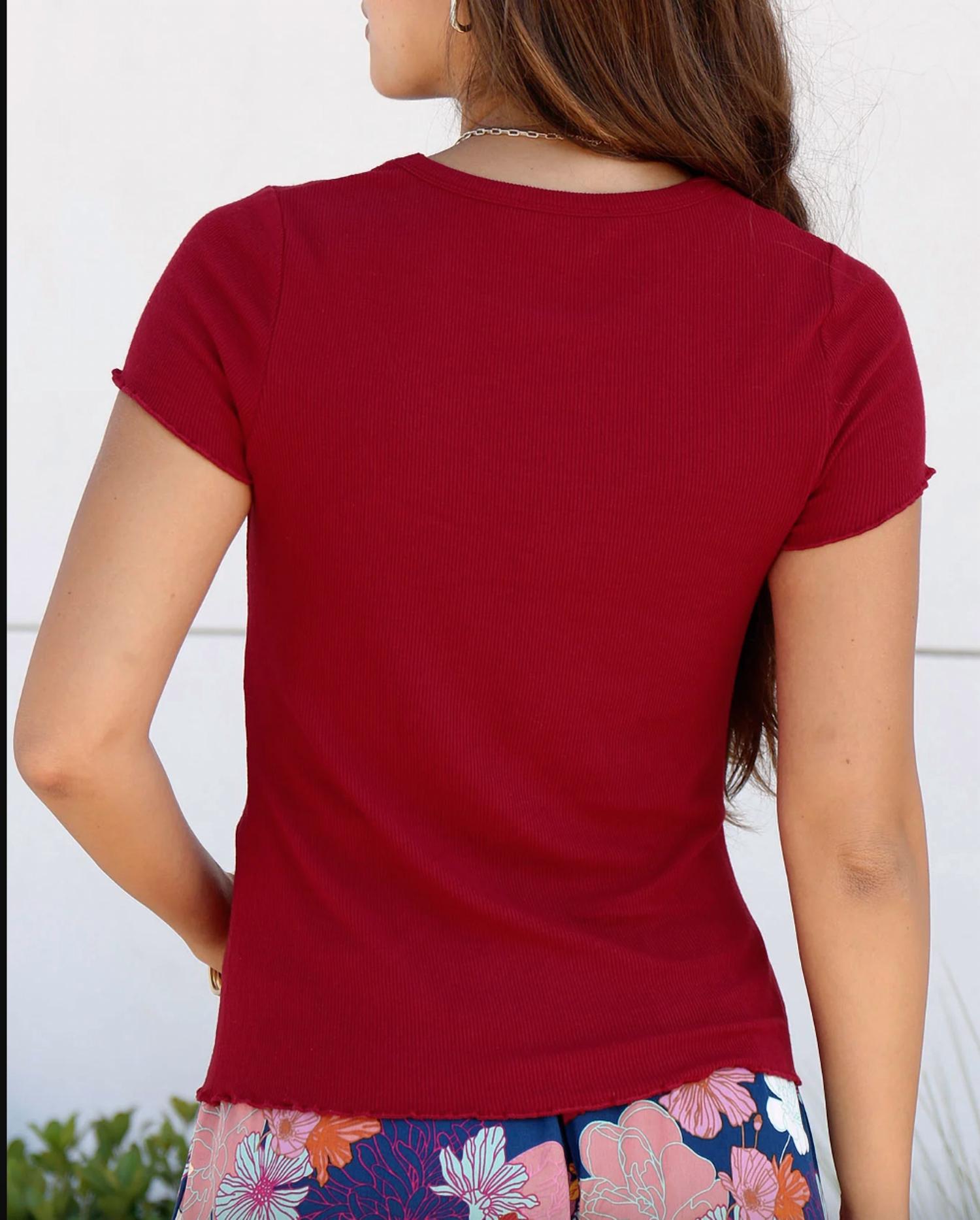 Grace And Lace - Fitted Ribbed Tee