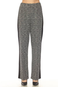 Joseph Ribkoff Glen Plaid Jacquard Wide Leg Pants in black white 1 - women's pants - view 4