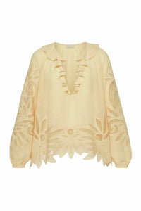 Ulla Johnson - Adonis Long Sleeve Applique Blouse