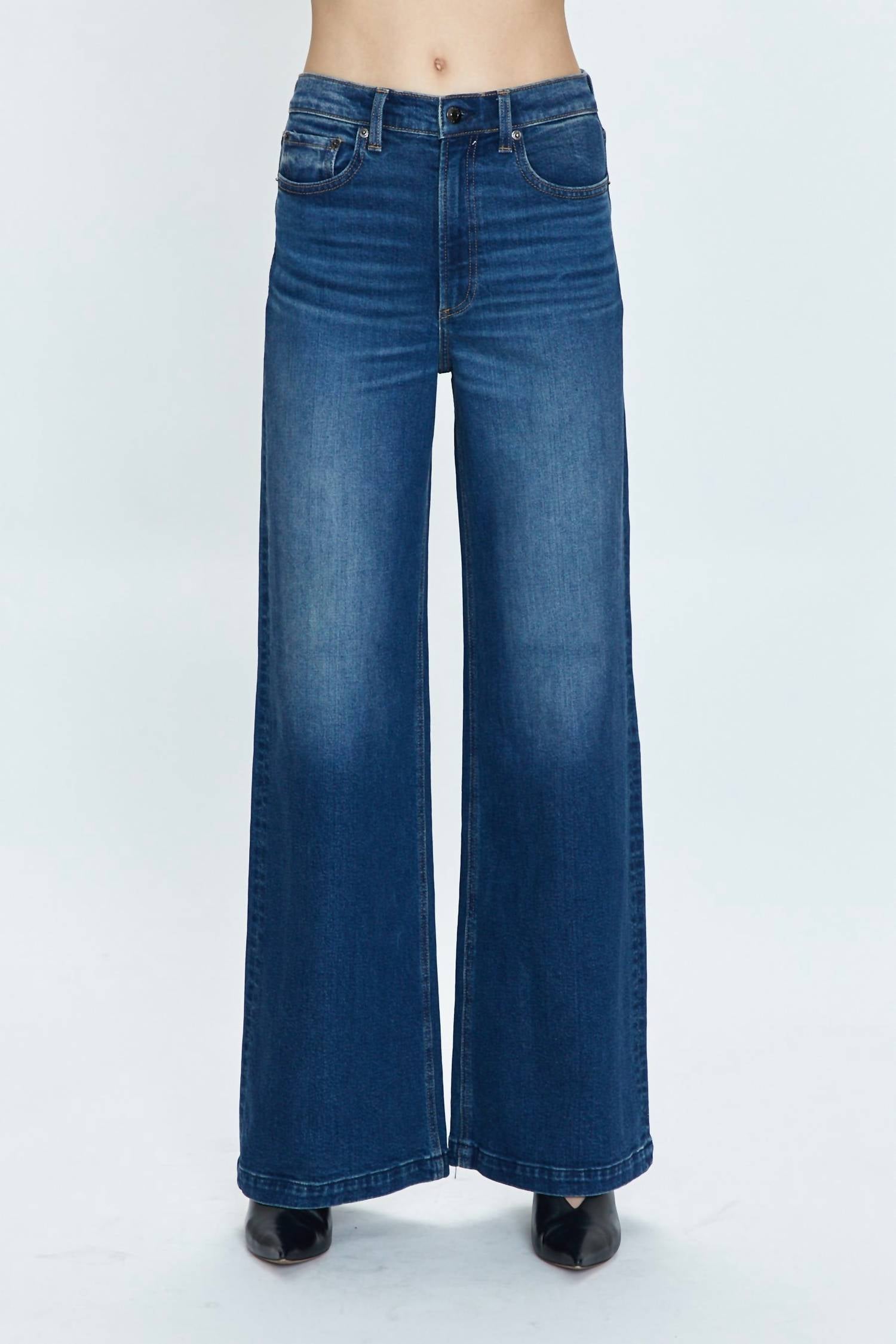 PISTOLA Lana High Rise Ultra Wide Leg Jeans in mixer - women's jeans