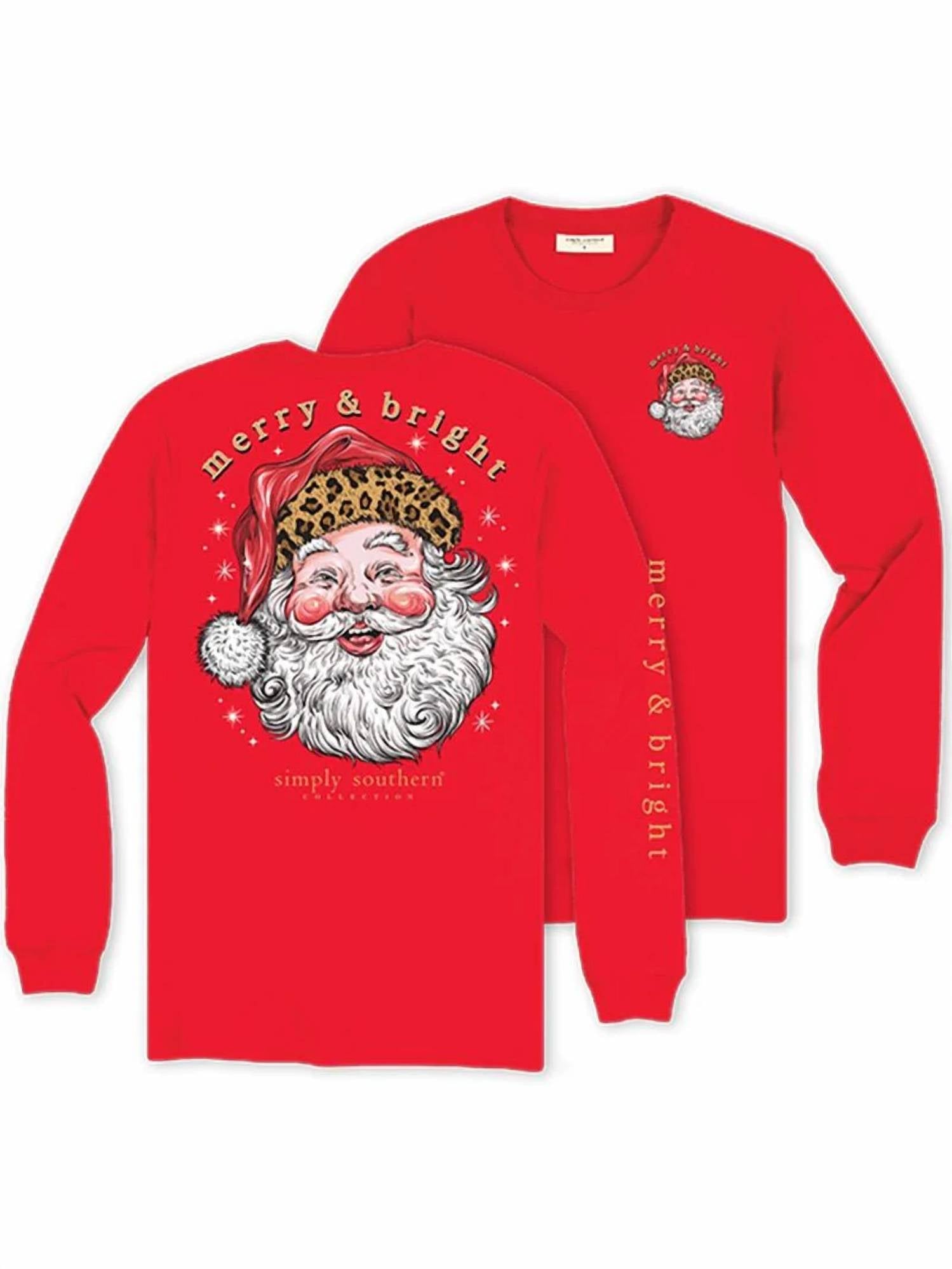 Simply Southern - Women's Leo Santa Long Sleeve T-shirt