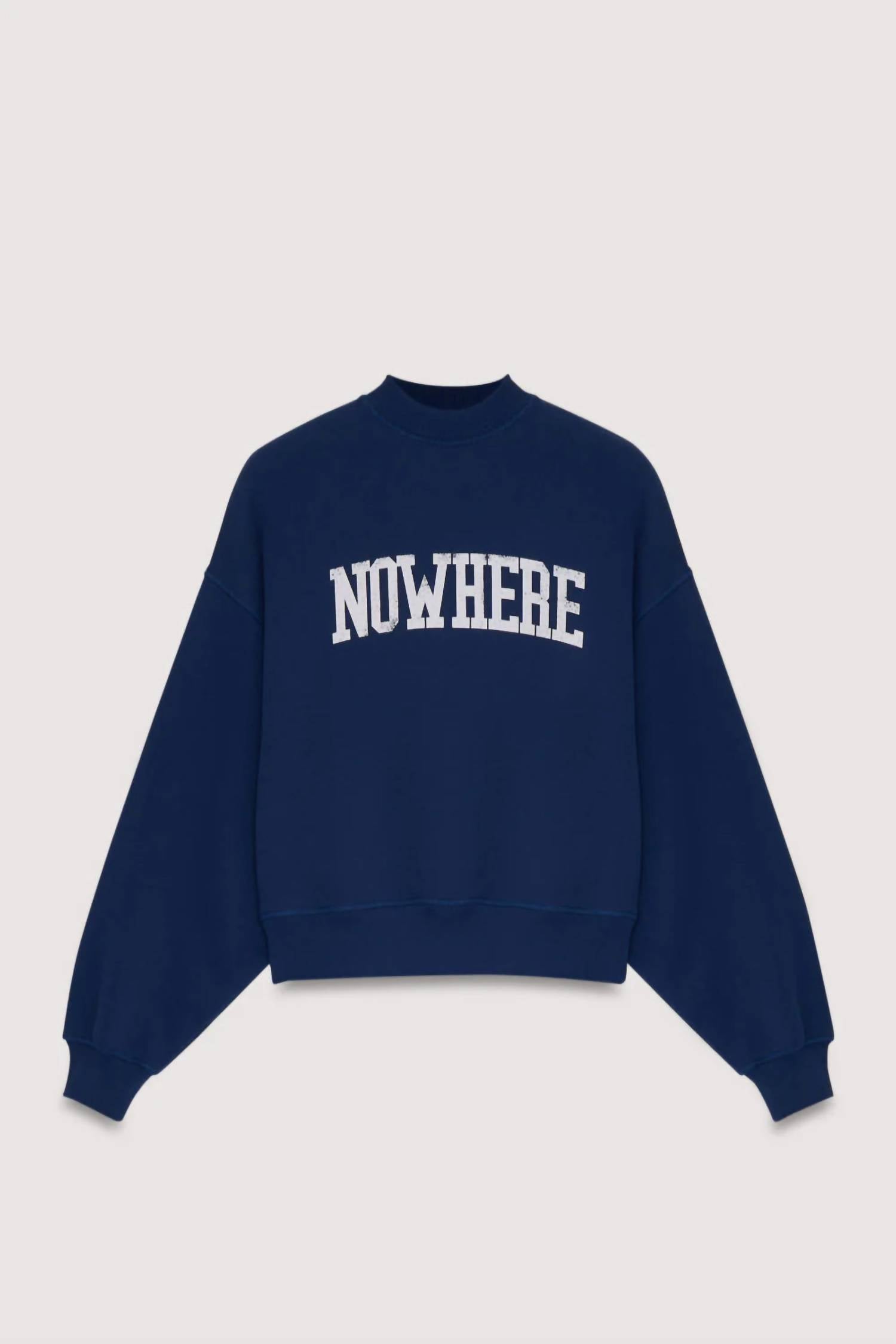 The New Society Girl's Nowhere Sweatshirt in navy - kids' sweater