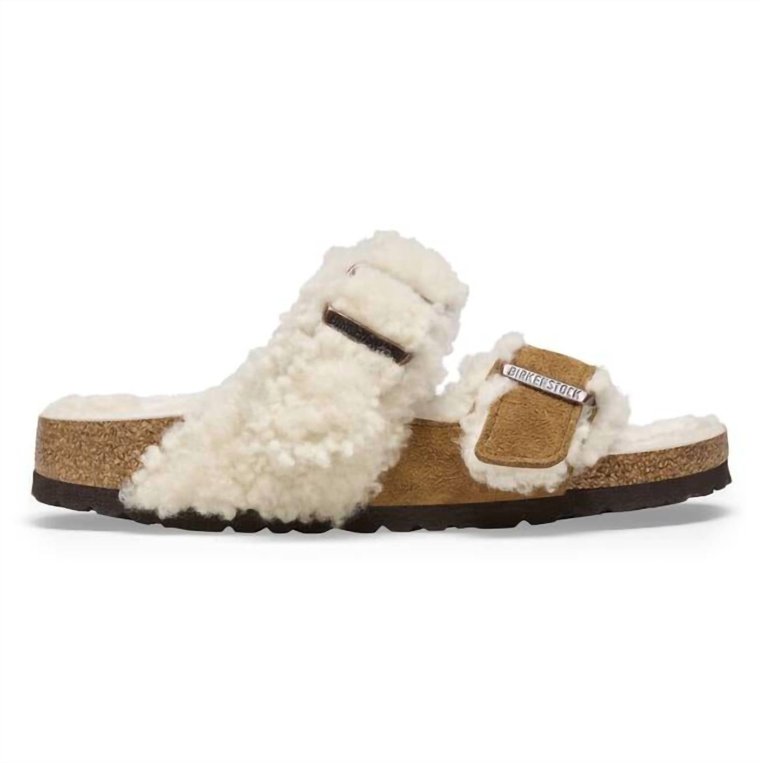 Birkenstock - Women's Arizona Split Teddy Parts River Logo Slippers