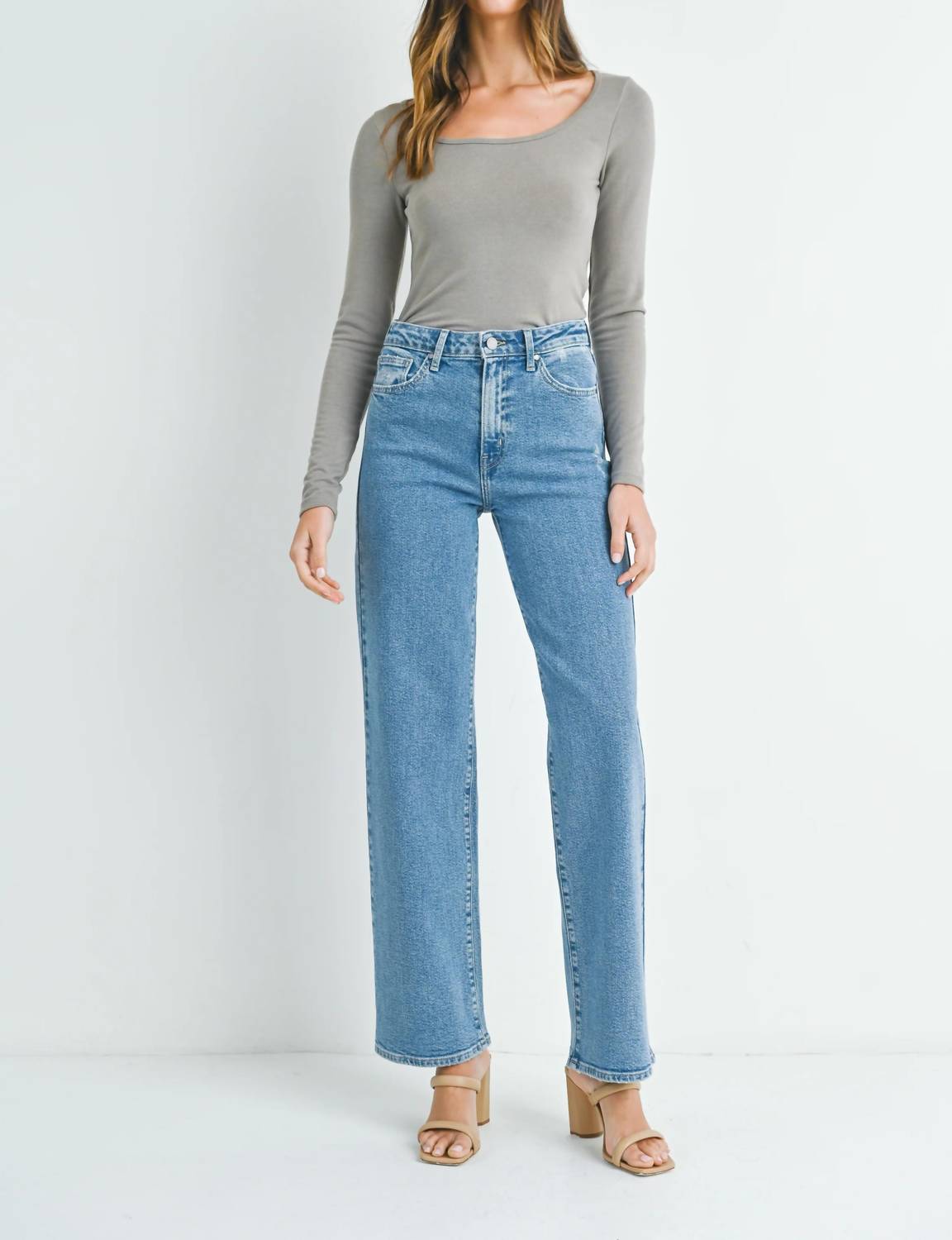 Just Black Denim - Longer Length Wide Leg Jeans