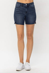 Judy Blue - Mid Length Cut Off Jean Shorts