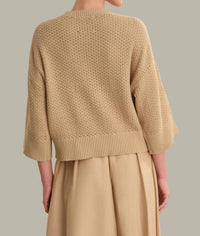525 America - Suki Pointelle Cotton Oversized Sweater
