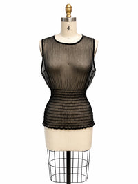 La Rando - Waist Rouching Sheer Tank Top