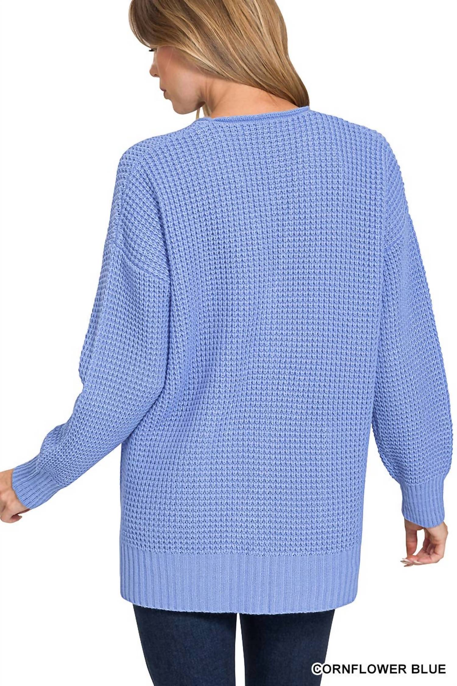 Vanilla Monkey - Low Gauge Waffle Open Cardigan Sweater