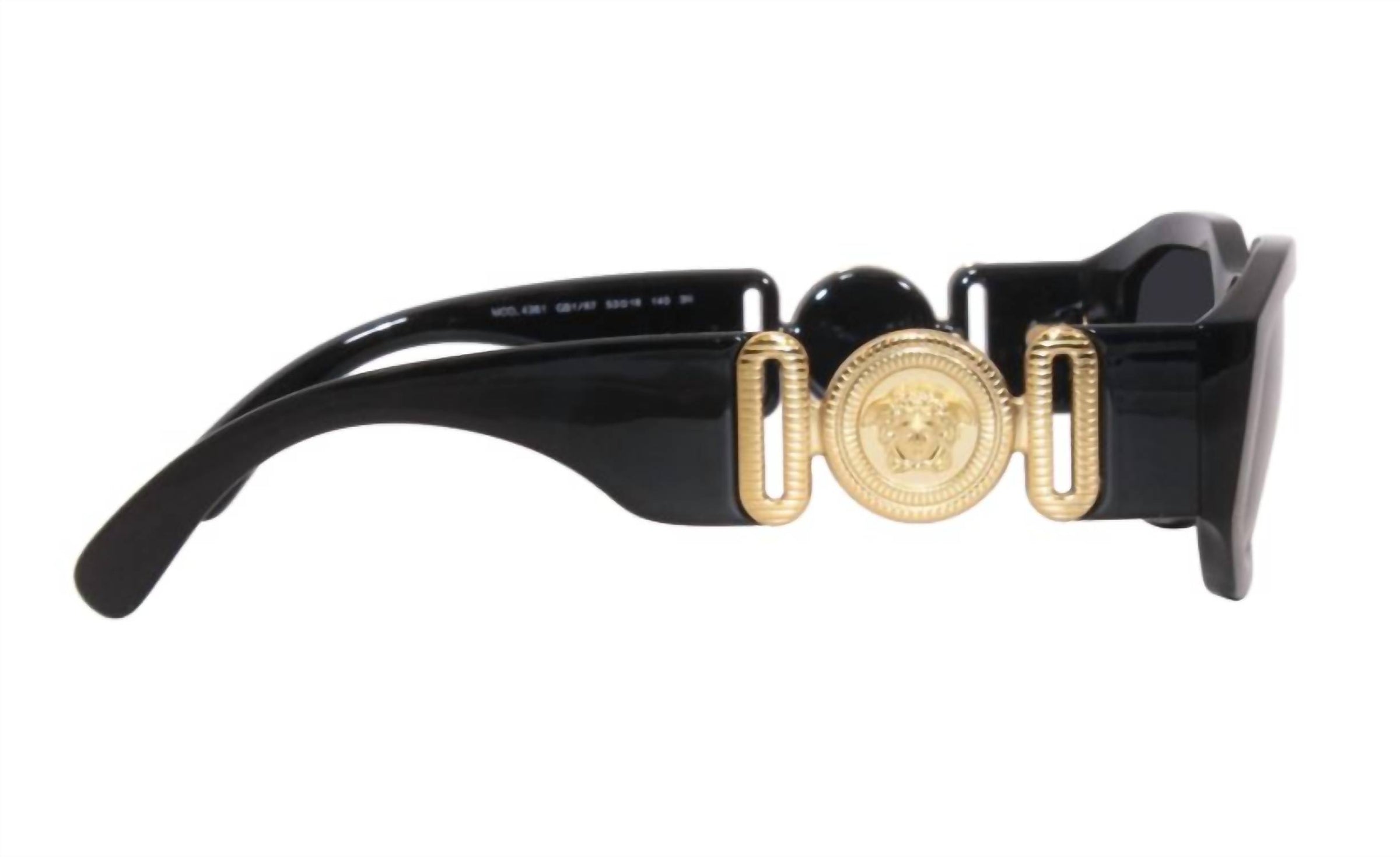 Versace - Full Rim Rectangular Non Polarized Sunglasses 4361 - Gb1 - 87
