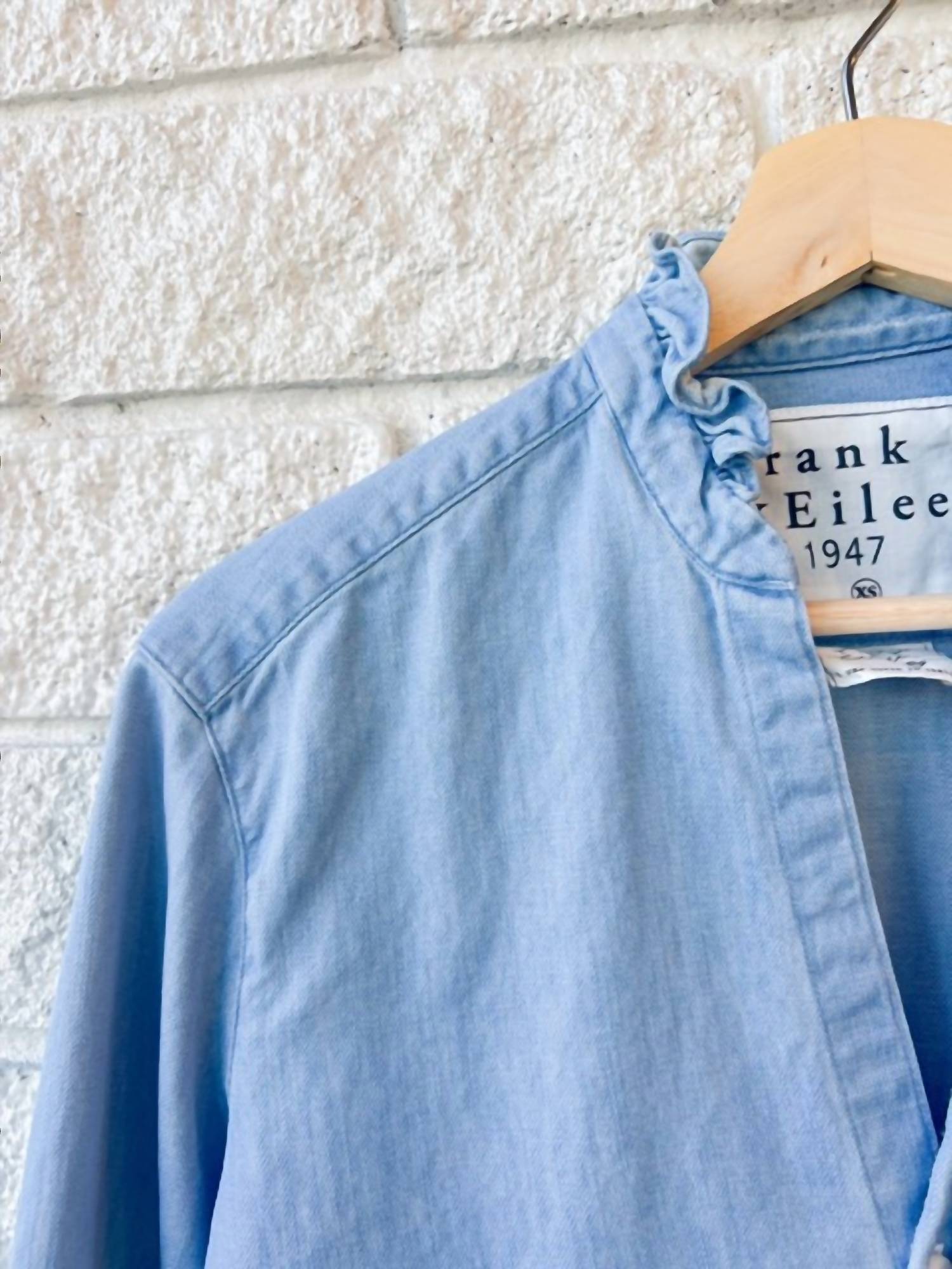 Frank & Eileen - Eileen Ruffle Collar Button-up Shirt