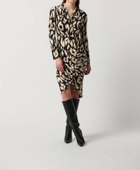 Joseph Ribkoff - Animal Print Silky Foil Sheath Dress