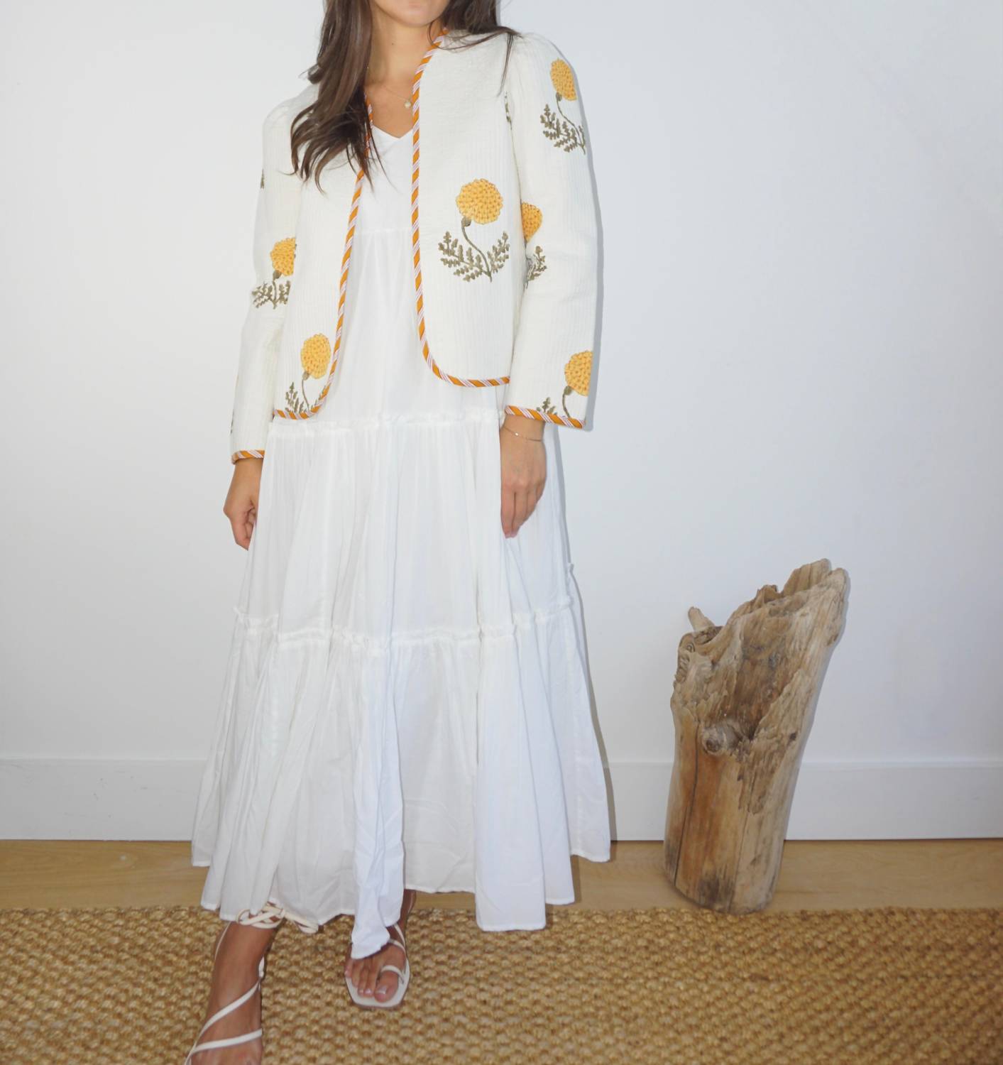 NIBI MTK Donna Tier Dress in white - women's dress - view 4