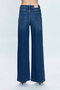 PISTOLA Lana High Rise Ultra Wide Leg Jeans in mixer - women's jeans - detail view