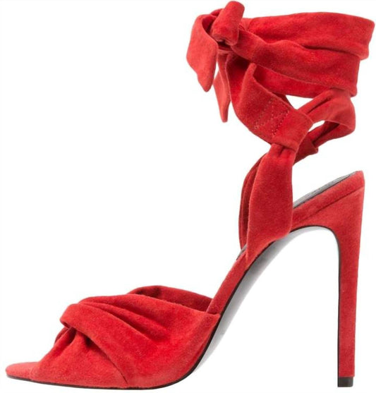 Kendall + Kylie - Women's Delilah Suede Leather Ankle Wrap Stiletto Heels