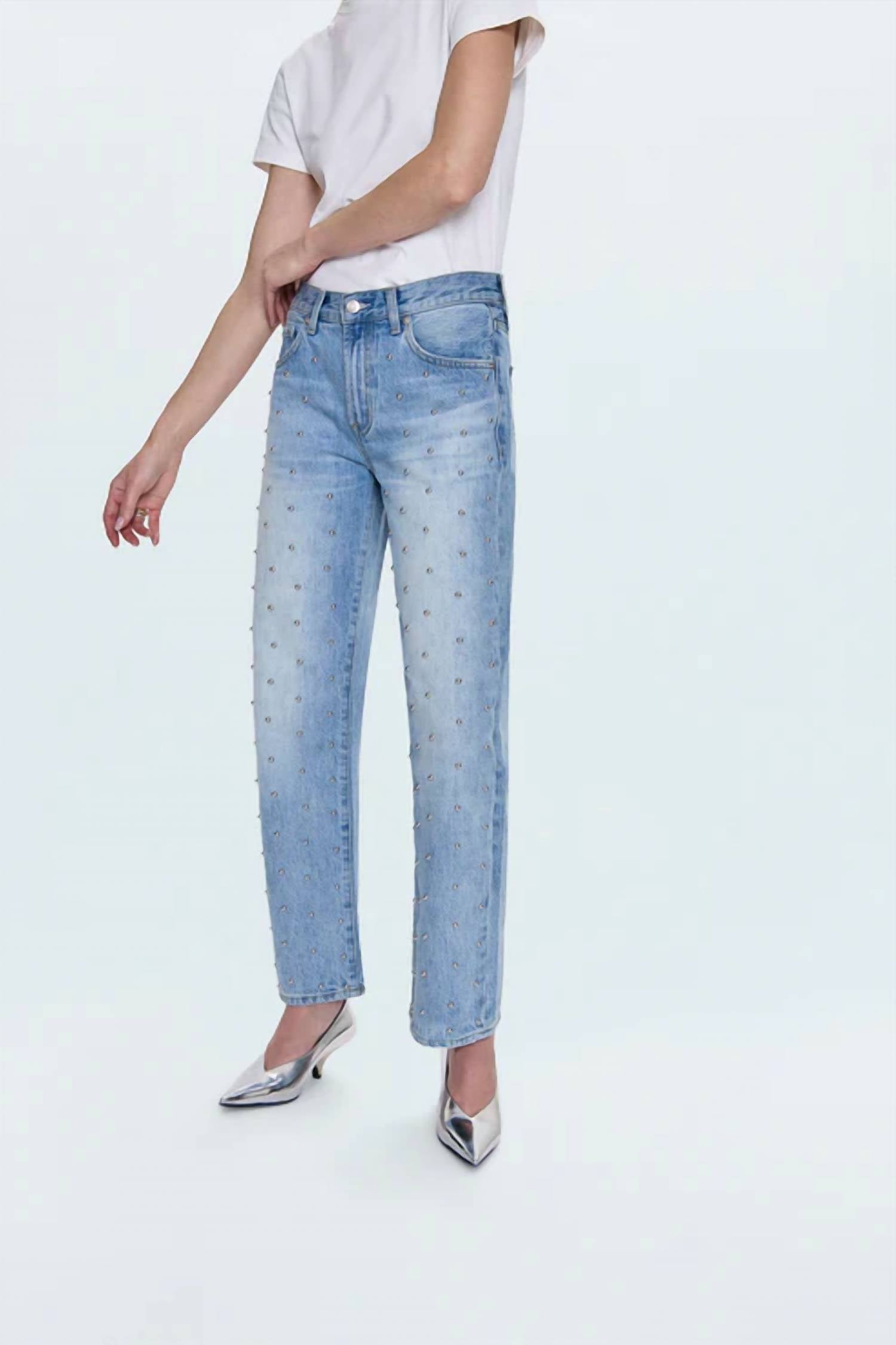 Pistola - Lexi Mid Rise Bowed Straight Jean