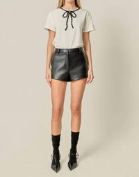 English Factory - Women's Beaded Bow Shirt