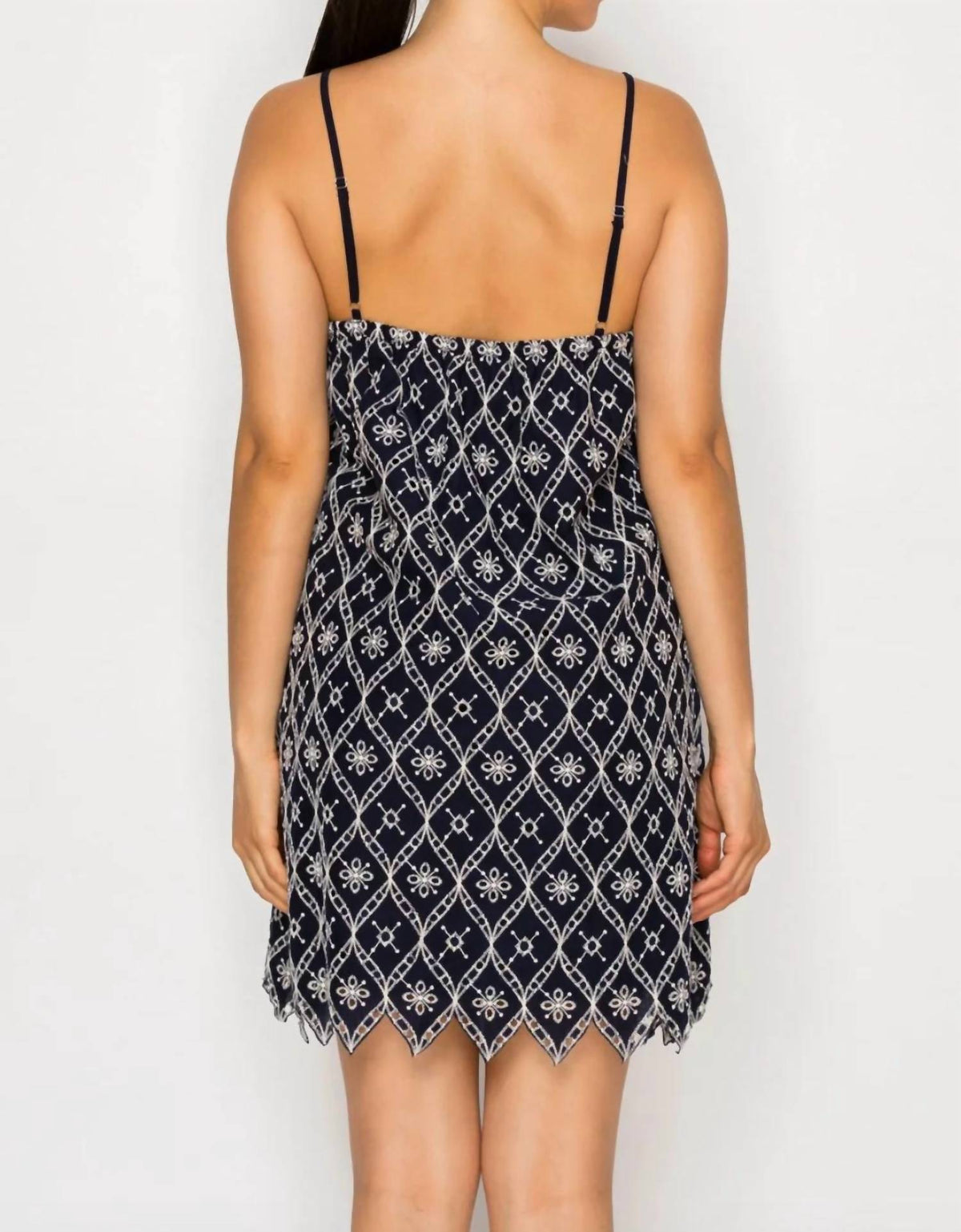 Meet Me In Santorini - Women's Selene's Embroidery Mini Dress