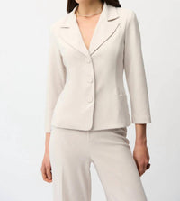 Joseph Ribkoff - Women's 3/4 Sleeves Fitted Blazer Jacket