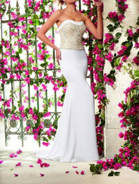 MORILEE Quick Delivery Wedding Dress in ivory silver - women's dress