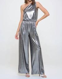 Reneec. - One Shoulder Wide Leg Jumpsuit
