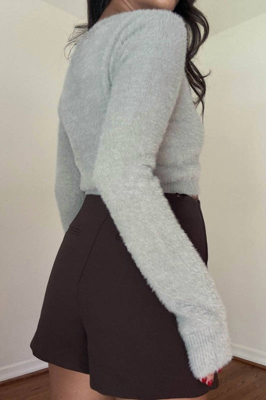 Salty - Knit Scoop Neck Cardigan