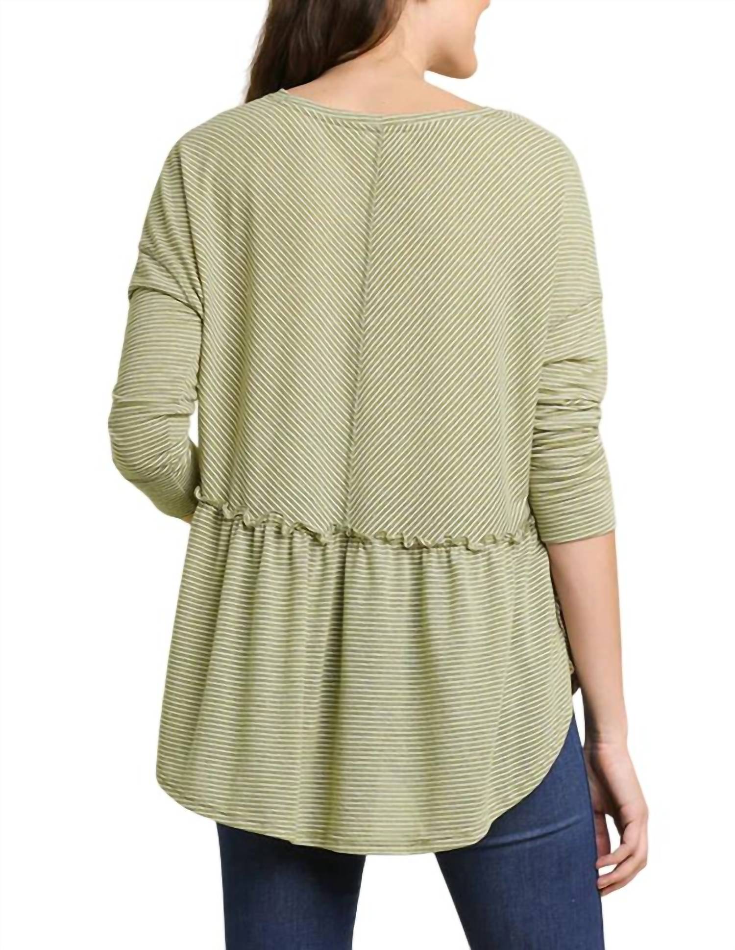 Umgee - Babydoll Striped Top