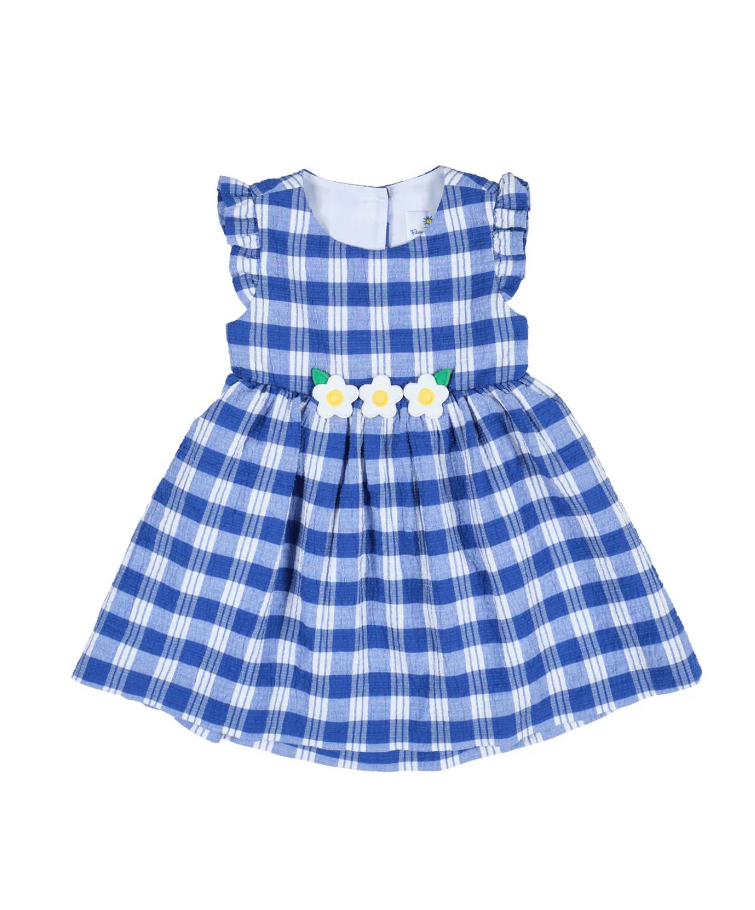 Florence Eiseman - Plaid Seersucker With Flowers Dress